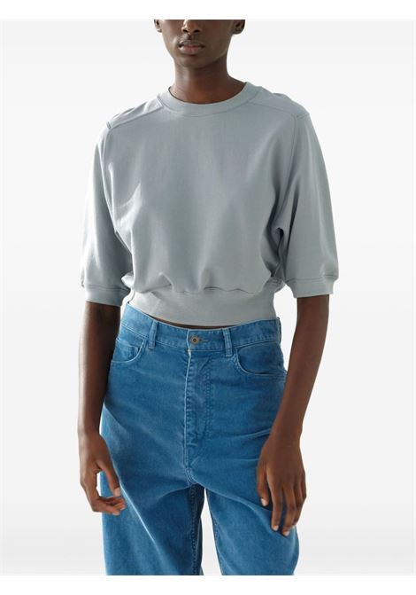 half sleeved sweatshirt woman grey AURALEE | A25SP04NUASH GRAY